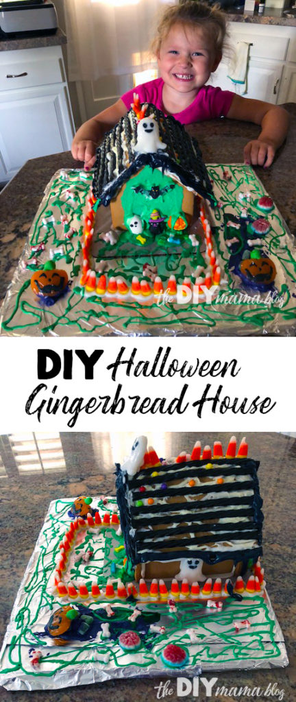 DIY Halloween Gingerbread House-Pin
