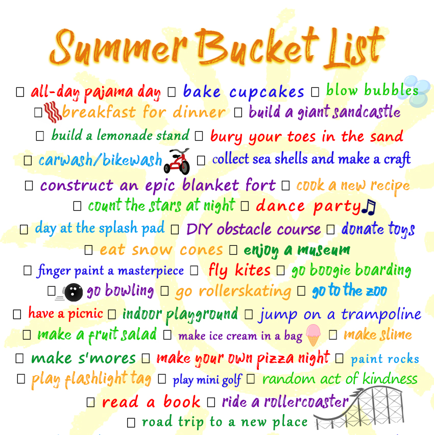 Summer Bucket List for Kids - 2019 - The DIY Mama Blog